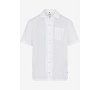 Brax Modern Fit Leinenhemd weiss, Einfarbig
