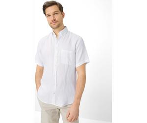 Brax Modern Fit Leinenhemd weiss, Einfarbig