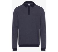 Brax Modern Fit Longsleeve Poloshirt dunkelblau, Einfarbig
