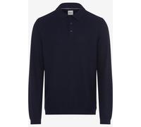 Brax Modern Fit Longsleeve Poloshirt dunkelblau, Einfarbig