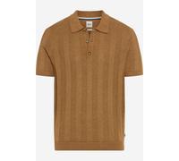 BRAX Strickpolo Style PASCAL Herren Beige 44% Baumwolle 36% Leinen Gr. M