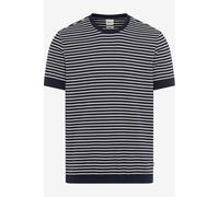 Brax Modern Fit T-Shirt Rundhals dunkelblau, Gestreift