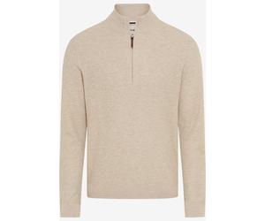Brax Modern Fit Troyer beige, Einfarbig