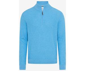 Brax Modern Fit Troyer blau, Einfarbig