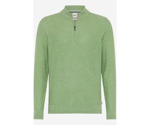 Brax Modern Fit Troyer grün, Einfarbig