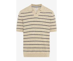Brax Pascal S Regular Fit Halbarmpullover beige, Gestreift