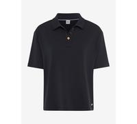 Poloshirt BRAX "Style CARA S", Damen, Gr. 46, navy, 67% Viskose, 26% Polyester, 7% Elasthan, Shirts (60347456-46) navy