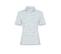Poloshirt BRAX "Style CLEO S", Damen, Gr. 44, bleu, 97% Baumwolle, 3% Elasthan, Shirts (39429019-44) bleu