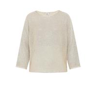 Strickpullover BRAX "Style NALA", Damen, Gr. 40, ecru, Strick, 80% Polyester, 20% Baumwolle, U-Boot-Ausschnitt, Pullover Strickpullover (37581825-40) ecru