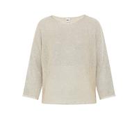 Strickpullover BRAX "Style NALA", Damen, Gr. 42, ecru, Strick, 80% Polyester, 20% Baumwolle, U-Boot-Ausschnitt, Pullover Strickpullover (37581825-42) ecru