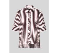 Brax Regular Fit Hemdbluse aus Viskose-Mix Modell 'VICA FRIL' in Bordeaux, Größe 36
