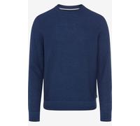 Rundhalspullover BRAX "Style RICK", Damen, Gr. S (48), dunkelblau, Strick, 44% Baumwolle, 36% Leinen, 20% Polyester, Rundhals, Pullover Rundhalspullover (79137662-S) dunkelblau