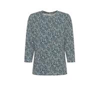 Kurzarmshirt BRAX "Style CARINA M", Damen, Gr. 36, bunt (hellblau), 47% Baumwolle, 47% Modal, 6% Elasthan, Rundhals, Shirts (63287026-36) hellblau