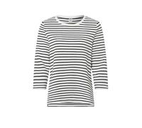 BRAX Sweatshirt Style Bonnie 100% Baumwolle Rippstruktur Streifen Damen Blau Gr. 40