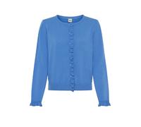 Strickjacke BRAX "Style ANN", Damen, Gr. 40, hellblau, Strick, 90% Schurwolle, 10% Kaschmir, Rundhals, Strickjacken Strickjacke (14887834-40) hellblau