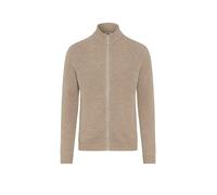 Strickjacke BRAX "Style JAKE", Herren, Gr. M, braun, Strick, 90% Schurwolle, 10% Kaschmir, Strickjacken Strickjacke (18446901-M) braun