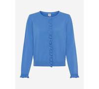 Strickjacke BRAX "Style ANN", Damen, Gr. 40, hellblau, Strick, 90% Schurwolle, 10% Kaschmir, Rundhals, Strickjacken Strickjacke (14887834-40) hellblau