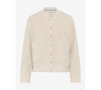 Brax Damen Sweatjacke Style BECA L canvas, hellbeige, Gr. 48