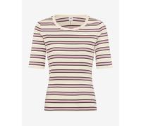 Kurzarmshirt BRAX "Style CARINA S", Damen, Gr. 38, beige (hellbeige), 95% Baumwolle, 5% Elasthan, Rundhals, Shirts (53632518-38) hellbeige