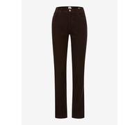 5-Pocket-Hose BRAX "Style CAROLA", Damen, Gr. 42K (21), Kurzgrößen, braun (dunkelbraun), Web, 75% Baumwolle, 24% Lyocell, 1% Elasthan, Hosen 5-Pocket-Hose (28706113-21) dunkelbraun