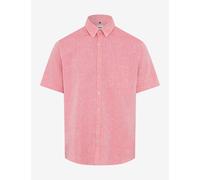 Kurzarmhemd BRAX "Style DAN", Herren, Gr. M, Normalgrößen, rot, 70% Baumwolle, 30% Leinen, Hemden (41877123-M) rot