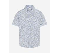 BRAX Kurzarmhemd Style DAN, Herren, Gr. M, blau, 100% Baumwolle, Web