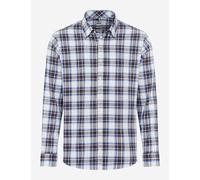 Brax Fashion Flanellhemd Modern Fit – blau kariert Größe M