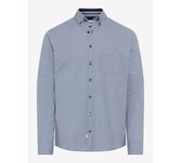 Langarmhemd BRAX "Style DANIEL", Herren, Gr. XL, Normalgrößen, blau, 97% Baumwolle, 3% Elasthan, Hemden (59876455-XL) blau