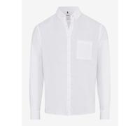 Brax Modern Fit Leinenhemd weiss, Einfarbig