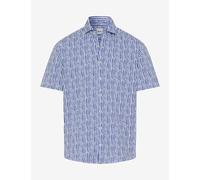 Kurzarmhemd BRAX "Style HARDY", Herren, Gr. XL, Normalgrößen, blau, Web, 100% Baumwolle, Hemden (92579531-XL) blau