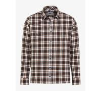 Langarmhemd BRAX "Style KAY", Herren, Gr. M, Normalgrößen, braun, Web, 100% Baumwolle, Hemden (64099506-M) braun