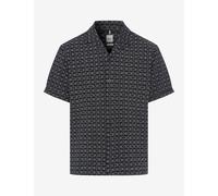Kurzarmhemd BRAX "Style LEO", Herren, Gr. M, Normalgrößen, dunkelblau, Web, 100% Baumwolle, Hemden (74794022-M) dunkelblau