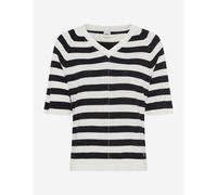 Strickpullover BRAX "Style LESLEY", Damen, Gr. 38, blau (navy), 86% Viskose, 14% Polyester, Langarm, Pullover (38190137-38) navy