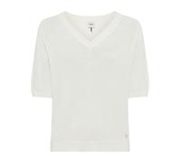 Strickpullover BRAX "Style LESLEY", Damen, Gr. 44, weiß (sanftes weiß), 86% Viskose, 14% Polyester, Langarm, Pullover (33198127-44) sanftes weiß