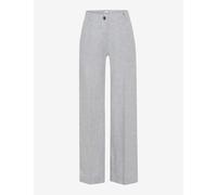 Culotte BRAX "Style MAINE S", Damen, Gr. 44, Normalgrößen, grau, Web, 100% Leinen, Hosen Culotte (78898502-44) grau