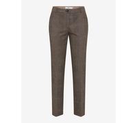 Caprihose BRAX "Style MARON S", Damen, Gr. 42, Normalgrößen, braun (hazel), 68% Polyester, 26% Viskose, 6% Elasthan, Hosen Caprihose (79452135-42) hazel