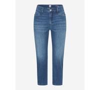 5-Pocket-Jeans BRAX "Style MARY C", Damen, Gr. 40, Normalgrößen, blau, Denim/Jeans, 75% Baumwolle, 17% Polyester, 5% Elastomultiester, 3% Elasthan, Jeans 5-Pocket-Jeans (85321542-40) blau