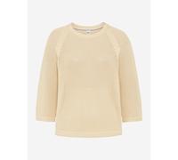 Strickpullover BRAX "Style NALA", Damen, Gr. 44, ecru, Strick, 100% Baumwolle, Rundhals, Pullover Strickpullover (73335943-44) ecru