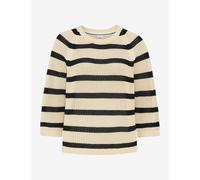 BRAX Damen Style Nala Organic Striped Cotton Ajour Pullover