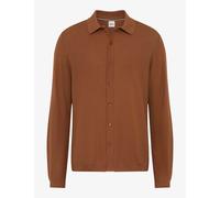 Poloshirt BRAX "Style PARIS", Herren, Gr. M (50), braun, 50% Baumwolle, 50% Modal, Langarm, Shirts (90199754-M) braun