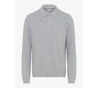 BRAX Longsleeve-Poloshirt Style Paros Modern Fit Platin Größe M