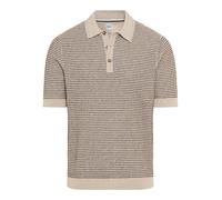 Brax Herren Strickpolo Style PASCAL beach Slim Fit mit Leinen-Anteil Beige Gr. M