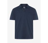 Poloshirt BRAX "Style PAZ", Herren, Gr. M (50), navy, 80% Baumwolle, 20% Leinen, Shirts (12882957-M) navy