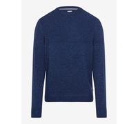 Brax Regular Fit Strickpullover Rundhalsmarine, Einfarbig