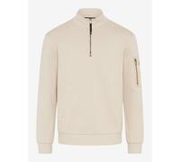 Strickpullover BRAX "Style SION", Herren, Gr. L (52), beige (weiß), 70% Baumwolle, 30% Polyester, Pullover Strickpullover (84311442-L) weiß