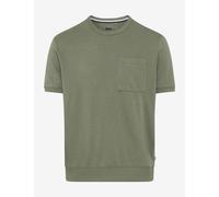 Brax Regular Fit Halbarmpullover grün, Einfarbig