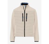 Steppjacke BRAX "Style TREVOR", Herren, Gr. L, weiß, Web, 94% Polyester, 6% Elasthan, Jacken Steppjacke, Hybridjacke im funktionalen Materialmix (70717408-L) weiß