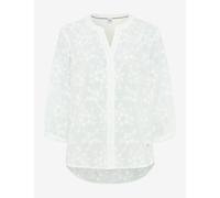 Brax Damenbluse Velia – Baumwoll‑Stickerei, floral – Weiß – Gr. 42