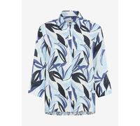 Kurzarmbluse BRAX "Style VICKI", Damen, Gr. 36, navy, Web, 100% Leinen, Blusen (51736828-36) navy