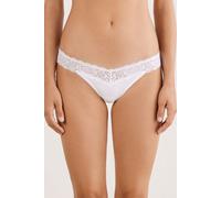 Brazilian-slip Im Stil Der 80er-jahre Aus Spitze Und Baumwolle Weiß 2